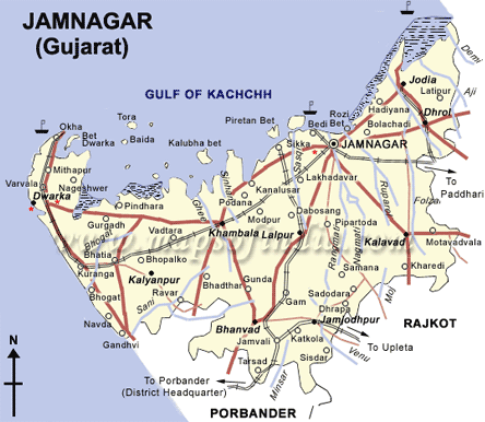 Map of Jamnagar